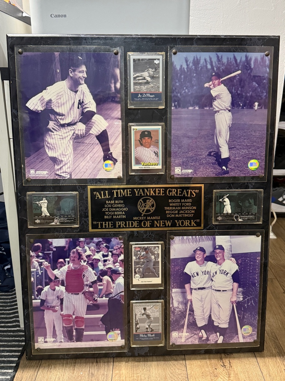 MLB Framed Yankees Collage Wall Art - Black & Purple